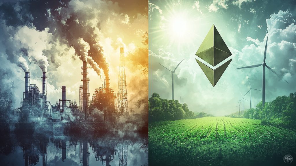 The Environmental Impact of the Ether Blockchain and the Transition to Proof of Stake